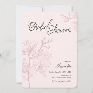 Pink Orchid Momente Hochzeitsstift Brautparty Einladung