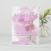 Pink Orchid | Mother's Day Brunch Einladung (Stehend Vorderseite)