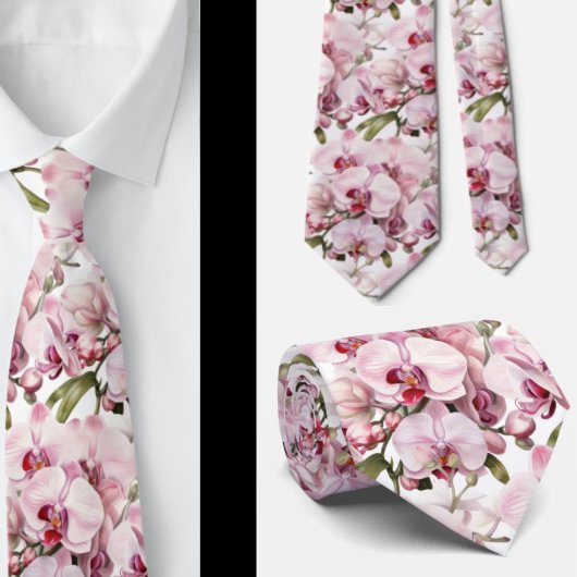 Pink Orchid Neck Tie Krawatte