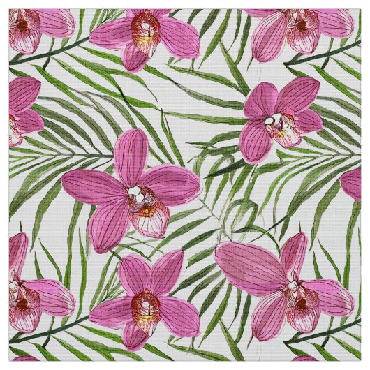 Pink orchid pattern stoff (Muster)