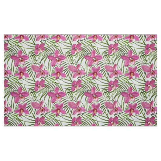 Pink orchid pattern stoff (Fat Quarter (45,7 x 55,9 cm))
