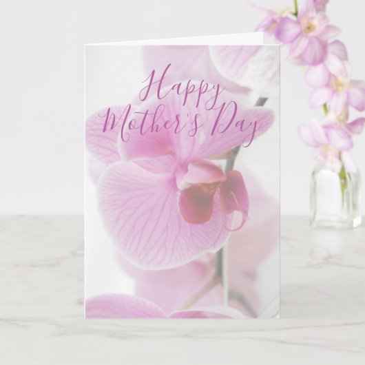 Pink Orchid | Personalisierter Muttertag Karte (Orchidee)