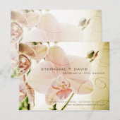 Pink Orchid Save the Date Postkarte (Vorne/Hinten)