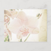 Pink Orchid Save the Date Postkarte (Rückseite)