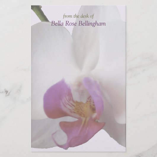 Pink Orchid Stationery Briefpapier (Vorderseite)