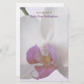Pink Orchid Stationery Briefpapier (Vorne/Hinten)