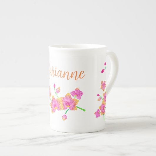 Pink Orchid Tasse (Vorderseite Rechts)