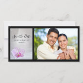 Pink Orchid und Bridal Veil Hochzeit Save the Date (Vorderseite)
