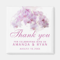 Pink Orchid Watercolor Blume Wedding Danke
