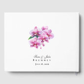 Pink Orchid Wedding Gästebuch (Rückseite)