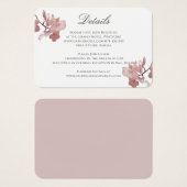 Pink Orchid Wedding Information Card (Vorne & Hinten)