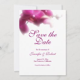 Pink Orchid Wedding Save the Date Announcement Einladung