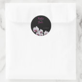Pink Orchid Wedding Stickers (Tasche)
