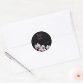 Pink Orchid Wedding Stickers (Umschlag)