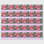 Pink Orchid Wrapping Paper Geschenkpapier (Flach)