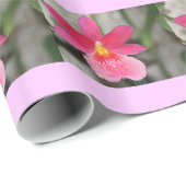 Pink Orchid Wrapping Paper Geschenkpapier (Rolleneckpunkt)