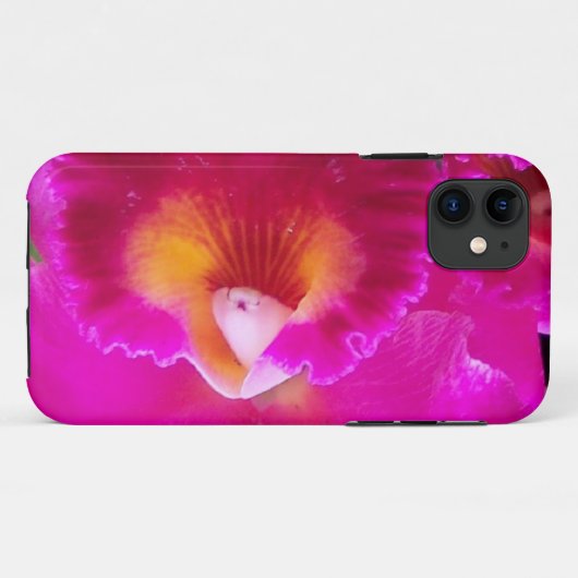 Pink-Orchidee Case-Mate iPhone Hülle (Rückseite (Horizontal))