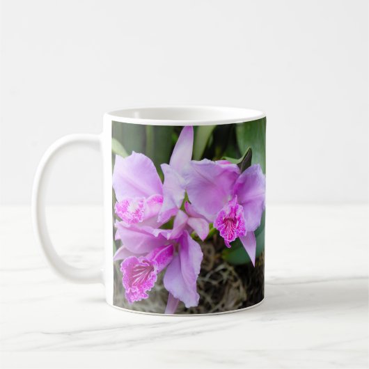 Pink Orchids Bouquet Kaffeetasse (Links)
