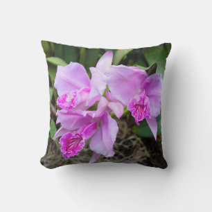 Pink Orchids Bouquet Kissen