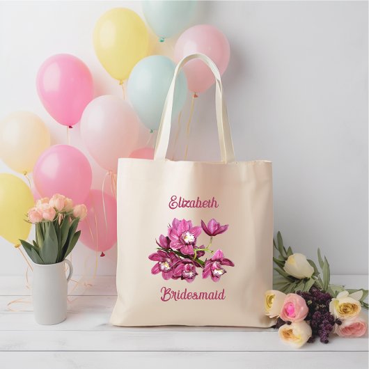 Pink Orchids Bridesmaid Brautparty Gift Tragetasche