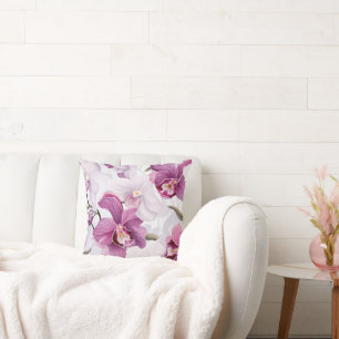Pink Orchids Design Ästhetik Kissen