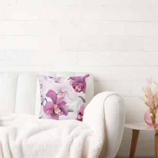 Pink Orchids Design Ästhetik Kissen