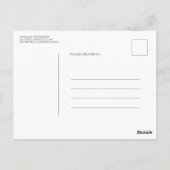 Pink Orchids Pampas Grass Tropical Save the Date Postkarte (Rückseite)