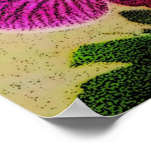 Pink Orchids Psalm 23 Custom Art Poster (Ecke)