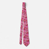 Pink Orchids Wedding Grooms Neck Tie Krawatte (Rückseite)
