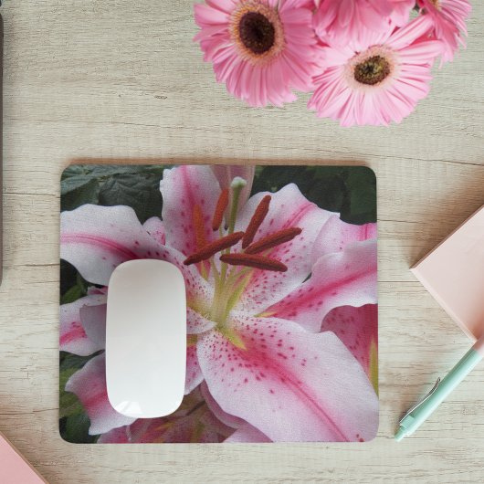Pink Oriental Lifloral Mousepad
