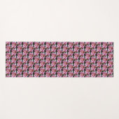 Pink Oriental Lily Floral Pattern Yogamatte (Vorderseite (Horizontal))