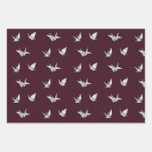 Pink Origami Crane Cherry Blossom Wrapping Paper Geschenkpapier Set (Vorderseite 3)