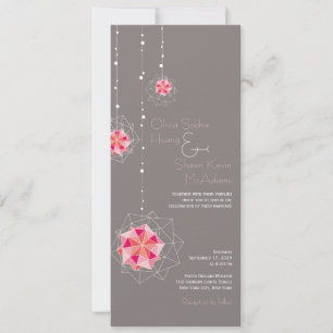 Pink Origami Hanging Ornament Lights Asiatische Ho Einladung