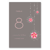 Pink Origami Hanging Ornament Lights Asiatische Ho Tischnummer (Rückseite)