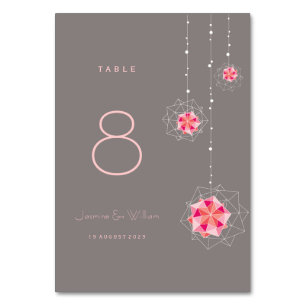 Pink Origami Hanging Ornament Lights Asiatische Ho Tischnummer