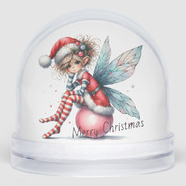Pink Ornament Fairy Snow Globe Schneekugeln