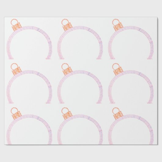 Pink Ornament Wrapping Paper Geschenkpapier (Flach)