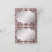 Pink Ornamental Dankeschön Karte (Innenseite)