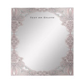Pink Ornamental Notepad Notizblock (Vorderseite)