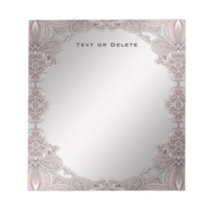 Pink Ornamental Notepad Notizblock