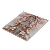 Pink Ornate Pearl and Floral Ceramic Tile Fliese (Seite)