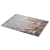 Pink Ornate Pearl and Floral Cutting Board Schneidebrett (Ecke)