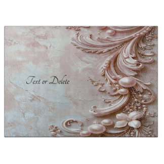 Pink Ornate Pearl and Floral Cutting Board Schneidebrett