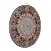 Pink Ornate Pearl and Floral Dartboard Dartscheibe (Vorderseite Links)
