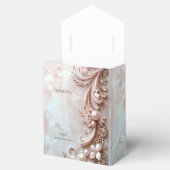 Pink Ornate Pearl and Floral Favor Box Geschenkschachtel (Geöffnet)