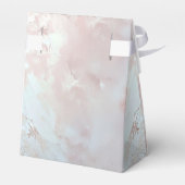 Pink Ornate Pearl and Floral Favor Box Geschenkschachtel (Rückseite)