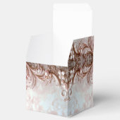 Pink Ornate Pearl and Floral Favor Box Geschenkschachtel (Geöffnet)