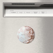 Pink Ornate Pearl and Floral Magnet (In Situ (Geschirrspüler))