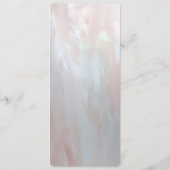 Pink Ornate Pearl and Floral Menu Menükarte (Rückseite)