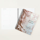 Pink Ornate Pearl and Floral Planner Planer (Anzeige)